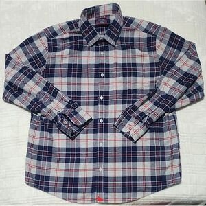 UNTUCKit Blue and Red Plaid Casual Button Down Shirt